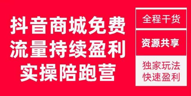 抖音商城搜索持续盈利陪跑成长营，抖音商城搜索从0-1、从1到10的全面解决方案-59爱分享