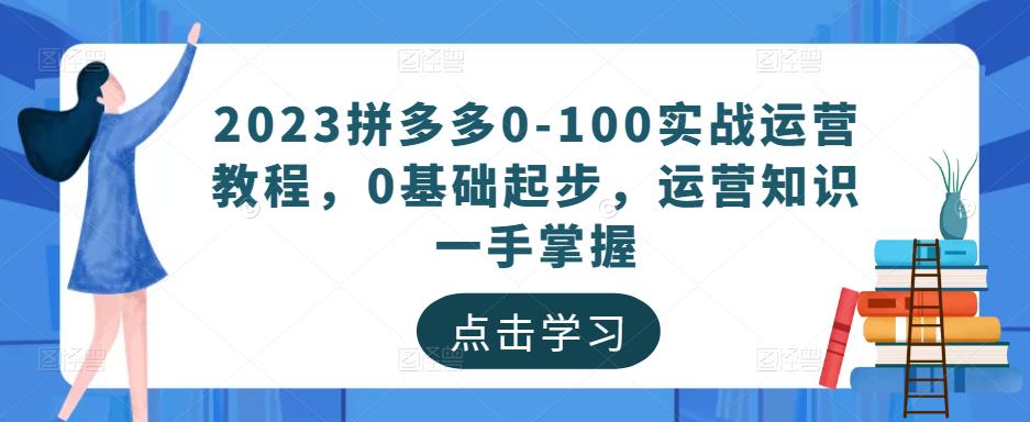 图片[1]-2023拼多多0-100实战运营教程，0基础起步，运营知识一手掌握-59爱分享