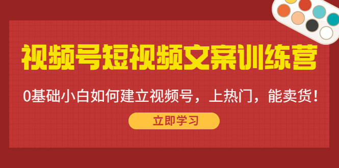 视频号短视频文案训练营：0基础小白如何建立视频号，上热门，能卖货！-59爱分享